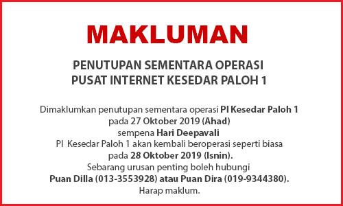 NOTIS PENUTUPAN PIdeepavali