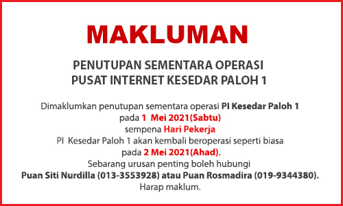 NOTIS PENUTUPAN PI Hari Pekerja